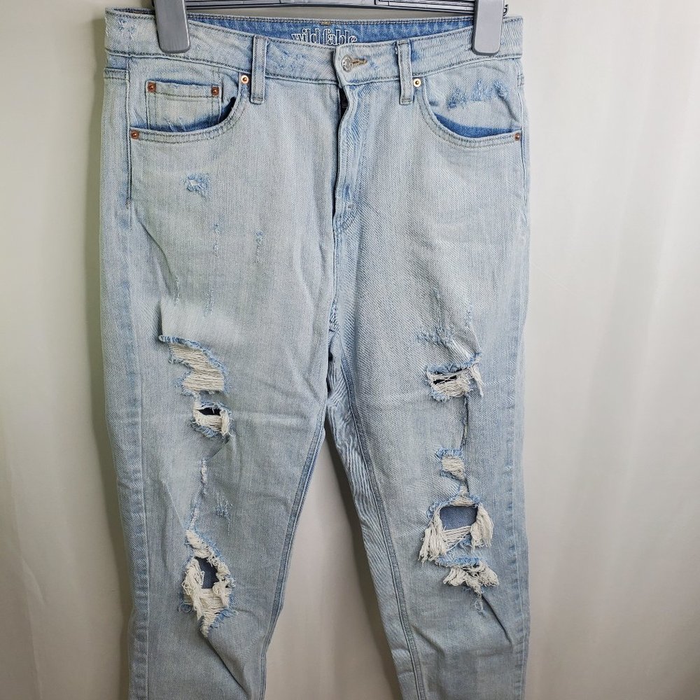 Wild Fable Distressed High Rise Mom Jeans